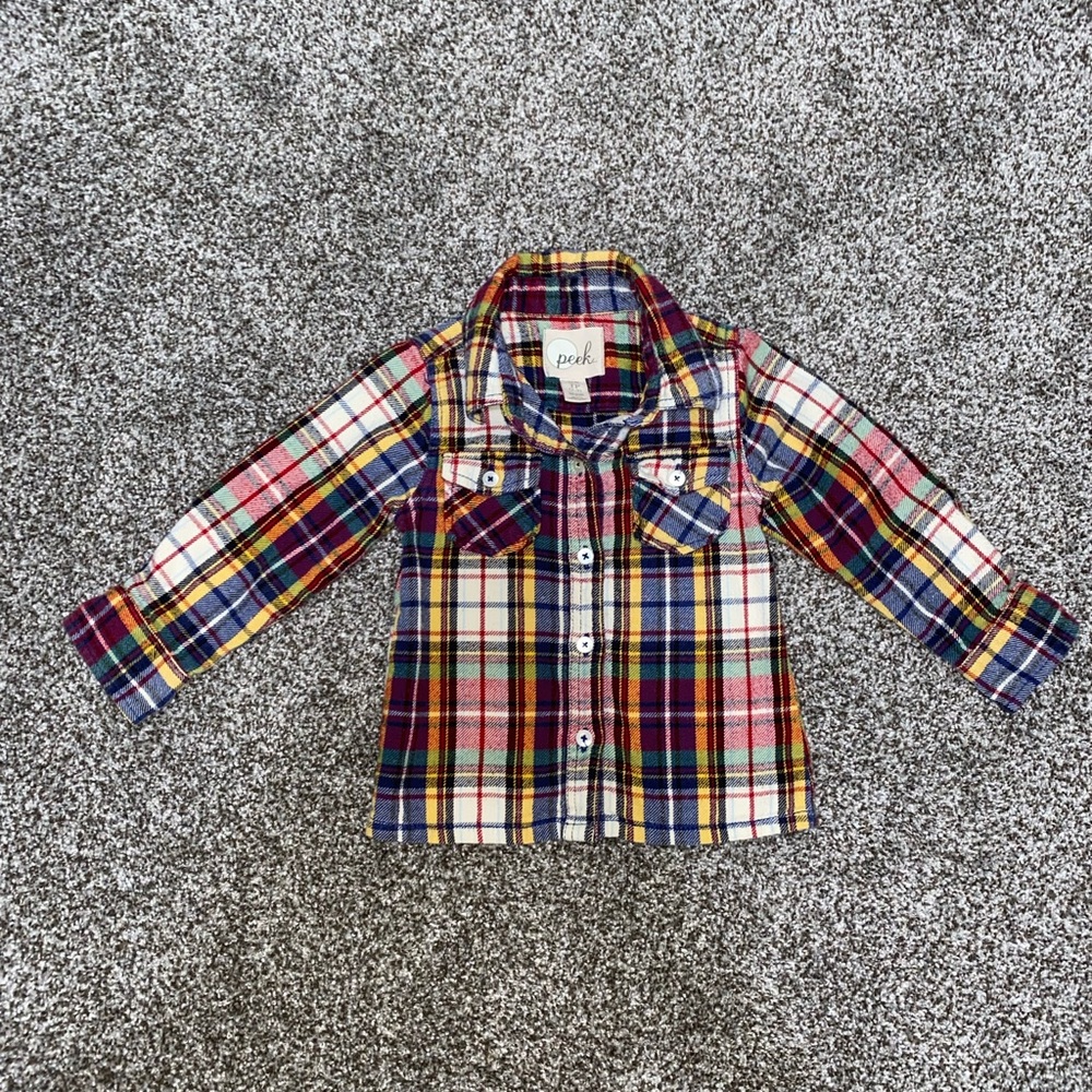 Peek Multicolor Plaid Button Down Shirt
